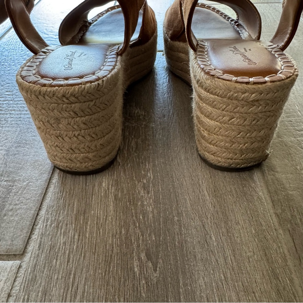 Universal Thread Brown Wedge Sandals with Ankle Strap - Picture 7 of 10